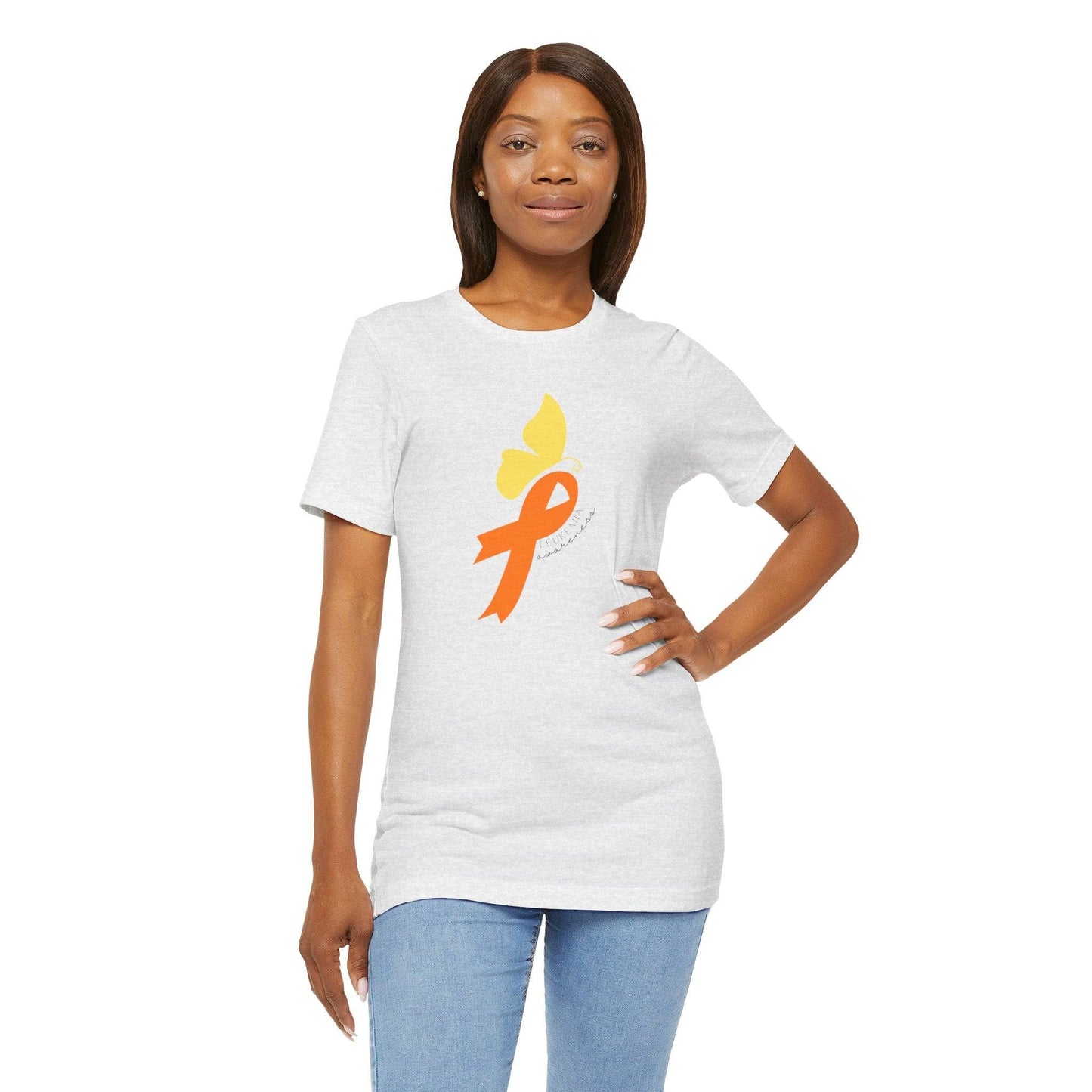 Leukemia Awareness Sweet Butterfly Tee- T-Shirt Daffodil & Alder