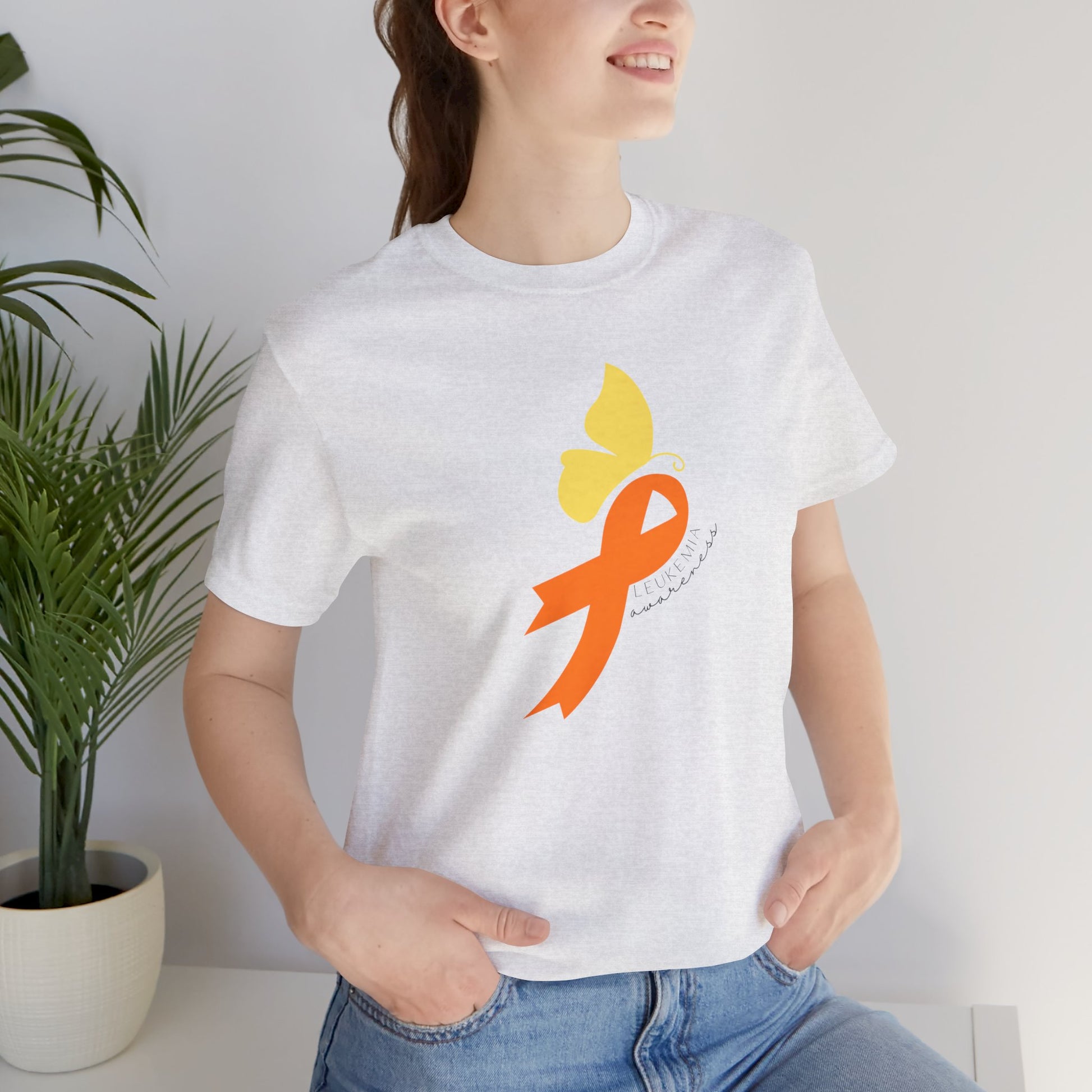 Leukemia Awareness Sweet Butterfly Tee- T-Shirt Daffodil & Alder