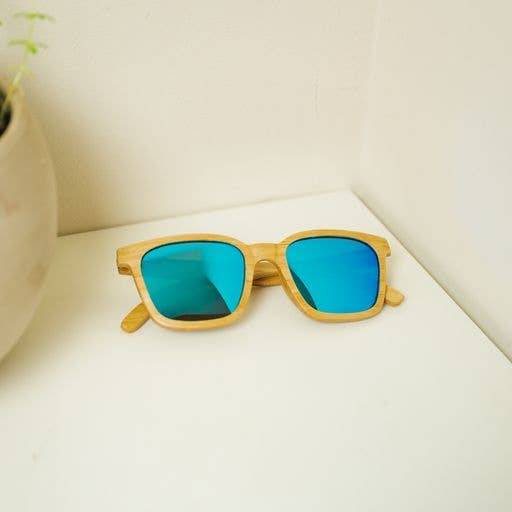 Bamboo Sunglasses + Travel Storage Box- Accessories Daffodil & Alder