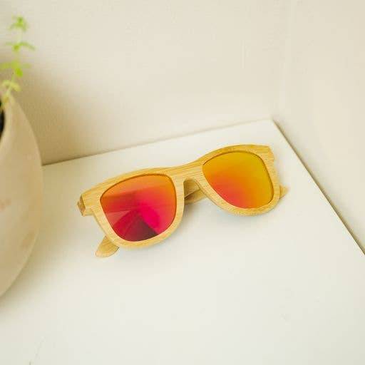 Bamboo Sunglasses + Travel Storage Box- Accessories Daffodil & Alder