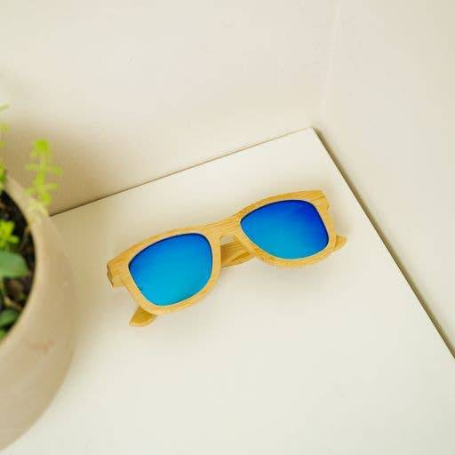 Bamboo Sunglasses + Travel Storage Box- Accessories Daffodil & Alder