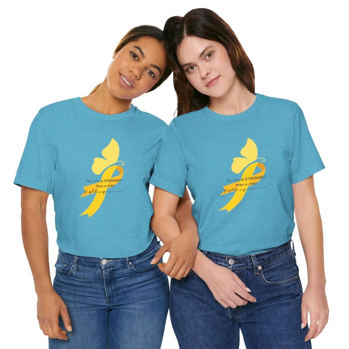 Childhood Cancer Awareness Sweet Butterfly Tee- T-Shirt Daffodil & Alder