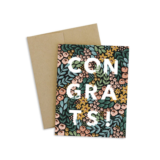 Congratulations Greeting Card - Stationery Gift Daffodil & Alder