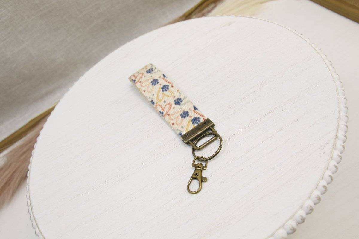 Cute Canvas Wrist Keychain Lanyard - Gift Accessory Daffodil & Alder