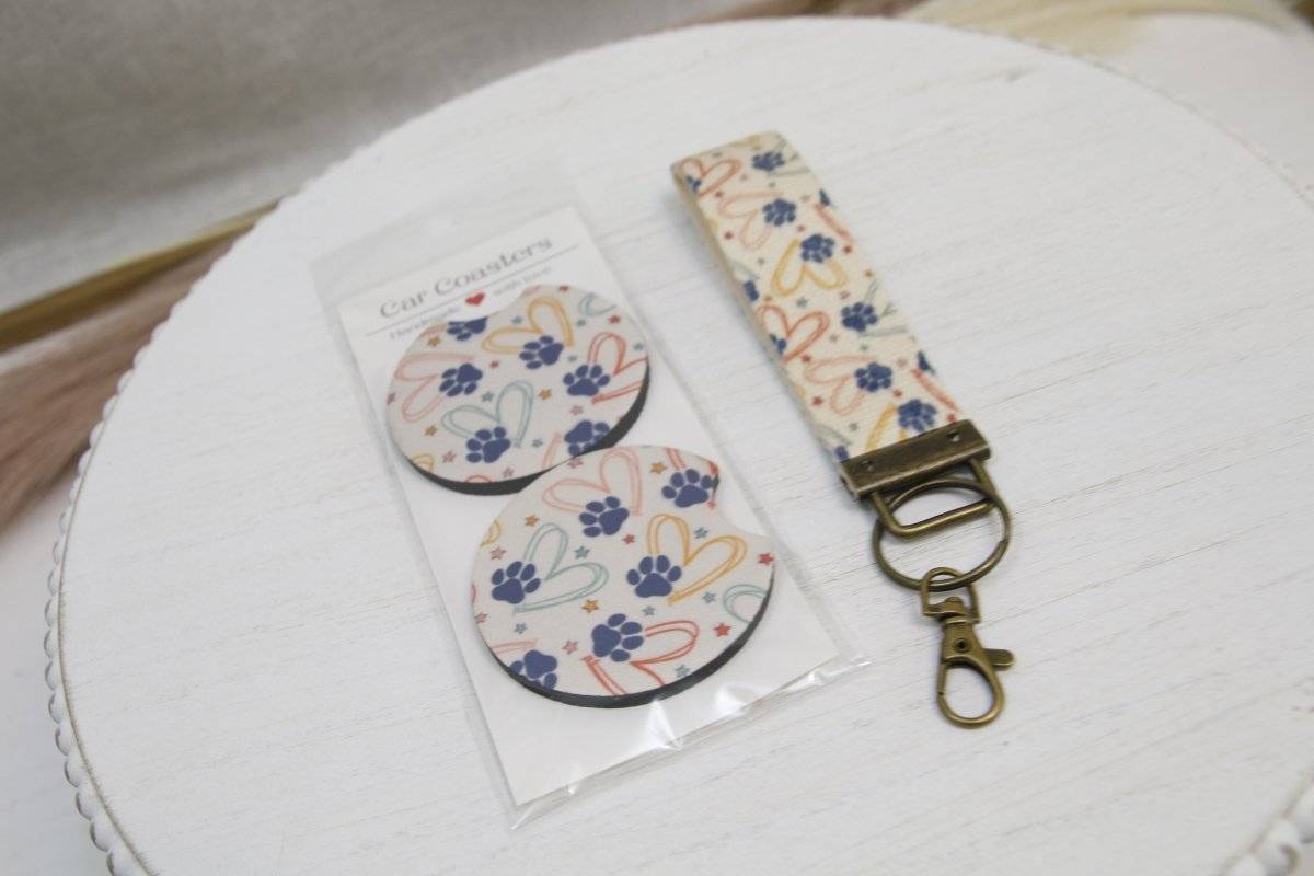 Cute Canvas Wrist Keychain Lanyard - Gift Accessory Daffodil & Alder