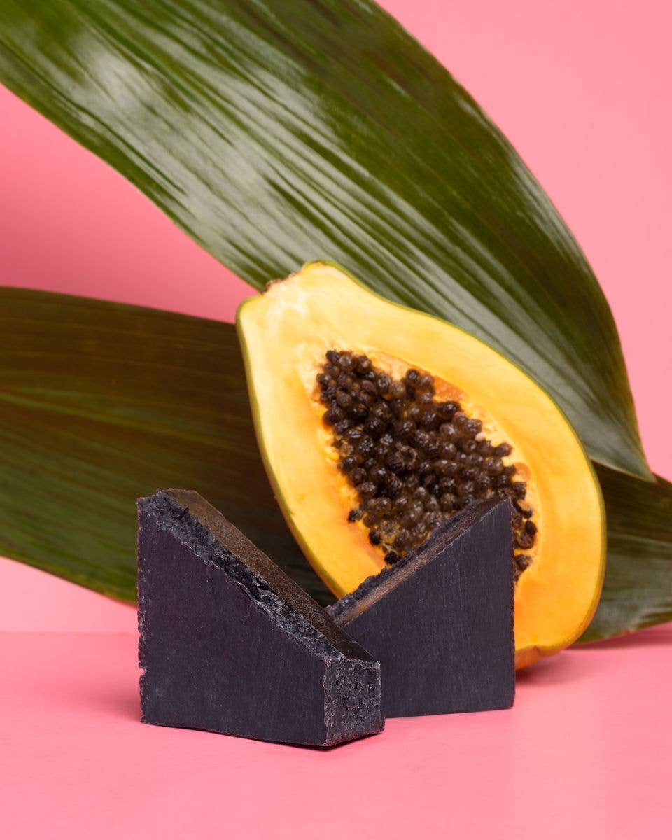 Facial Soap: Coconut Charcoal + Spirulina - Gift Daffodil & Alder