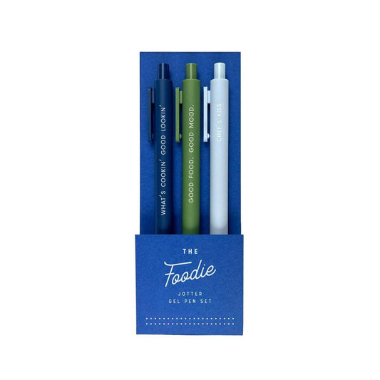 Foodie Jotter Gel Pen: Set of 3- Gift Daffodil & Alder