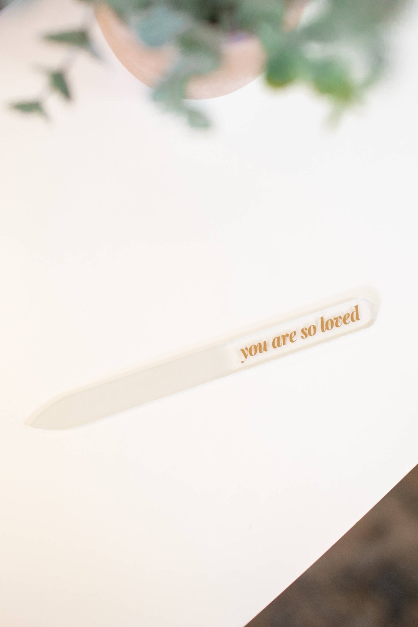 Glass Nail File 'You Are So Loved' - Gift Daffodil & Alder