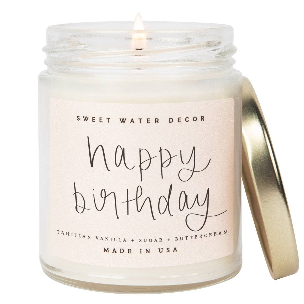 Happy Birthday 9 oz Soy Candle - Home Decor & Gifts- Home & Decor Daffodil & Alder