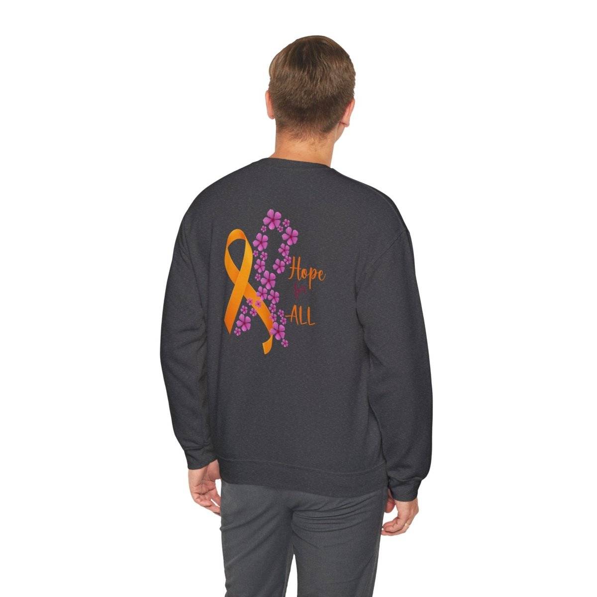 Hope for ALL Periwinkle & ALL Ribbons Crewneck- Sweatshirt Daffodil & Alder