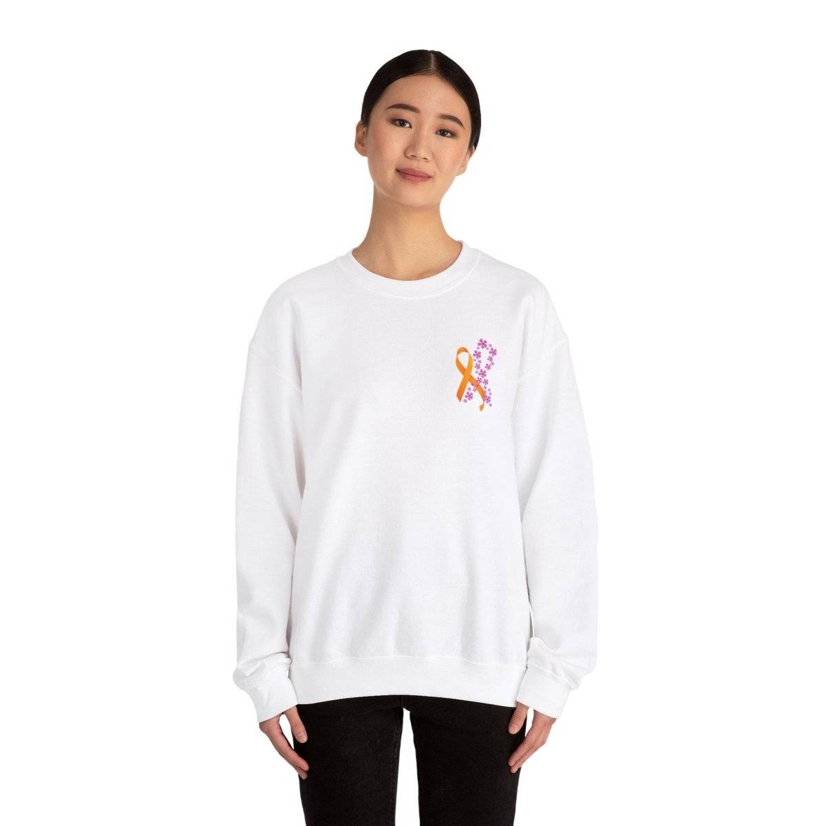 Hope for ALL Periwinkle & ALL Ribbons Crewneck- Sweatshirt Daffodil & Alder