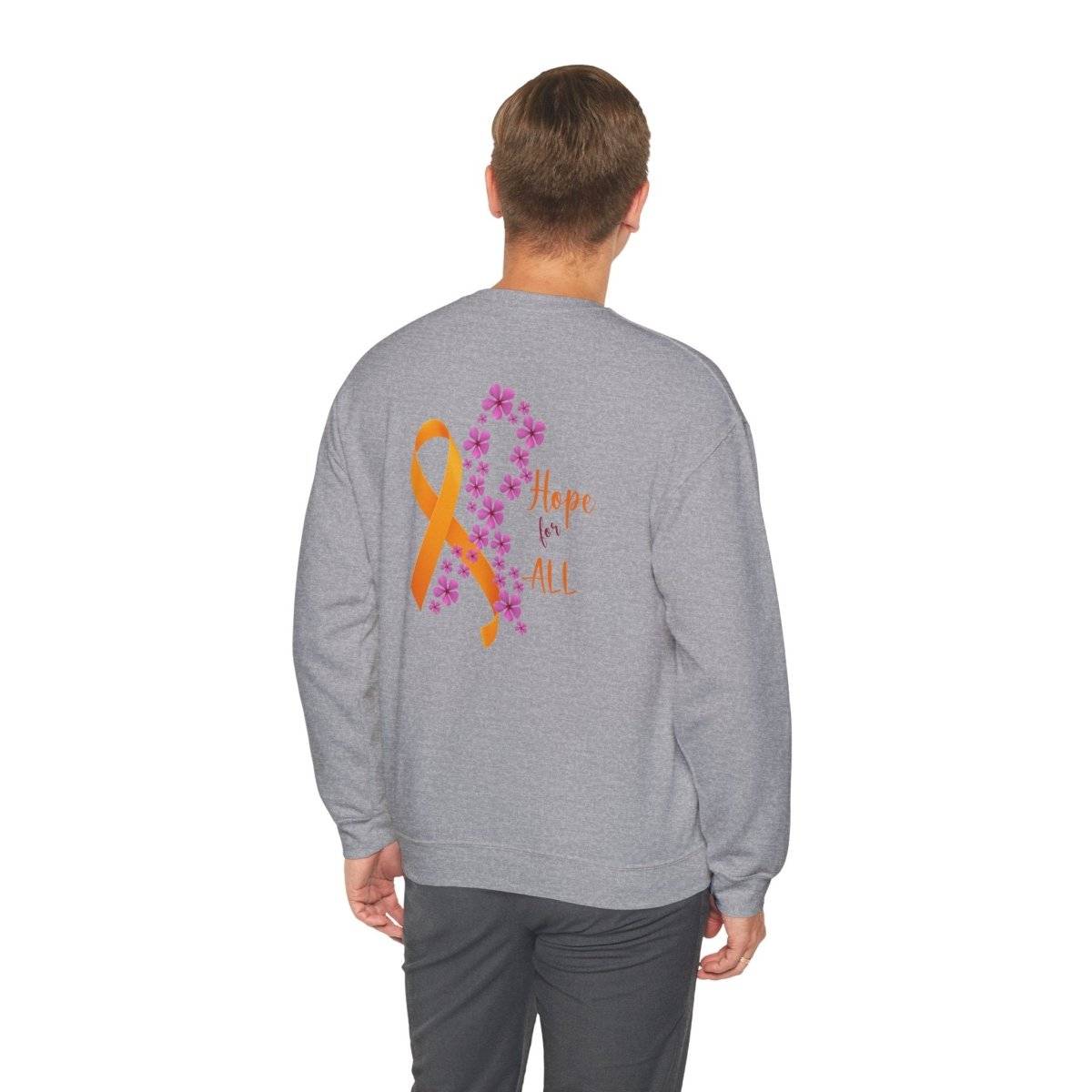 Hope for ALL Periwinkle & ALL Ribbons Crewneck- Sweatshirt Daffodil & Alder