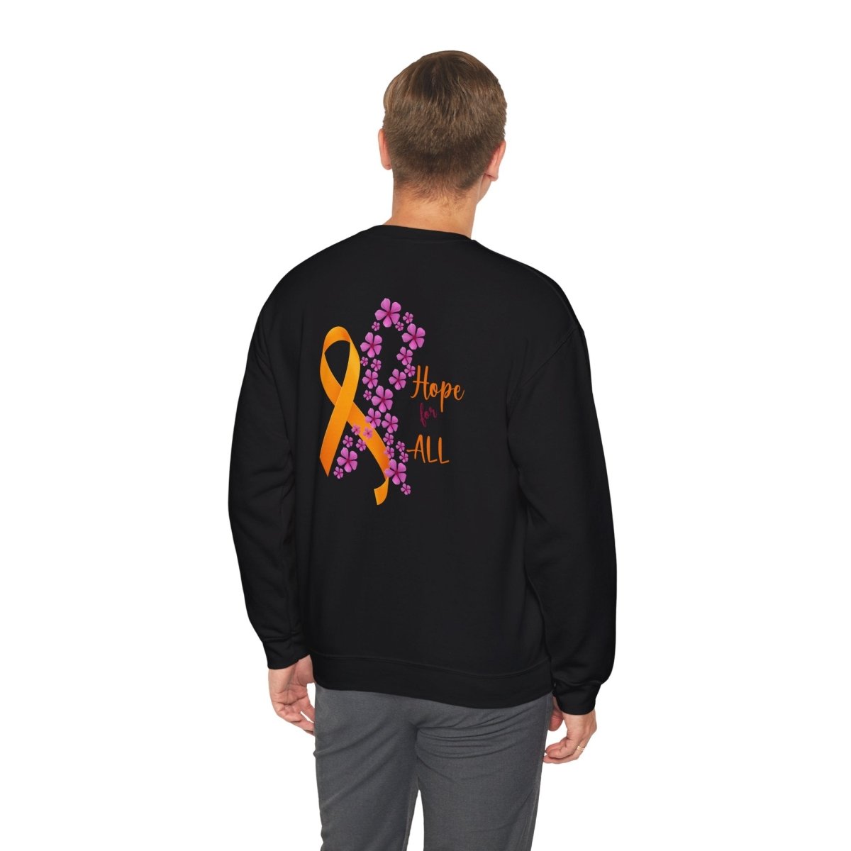 Hope for ALL Periwinkle & ALL Ribbons Crewneck- Sweatshirt Daffodil & Alder