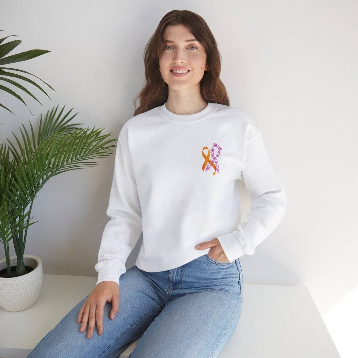 Hope for ALL Periwinkle & ALL Ribbons Crewneck- Sweatshirt Daffodil & Alder