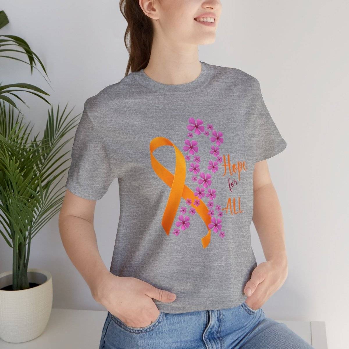 Hope for ALL Periwinkle & ALL Ribbons- T-Shirt Daffodil & Alder