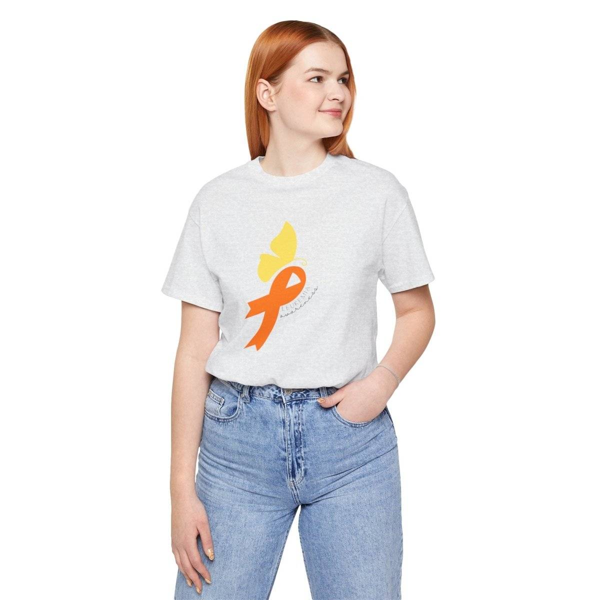 Leukemia Awareness Sweet Butterfly Tee- T-Shirt Daffodil & Alder