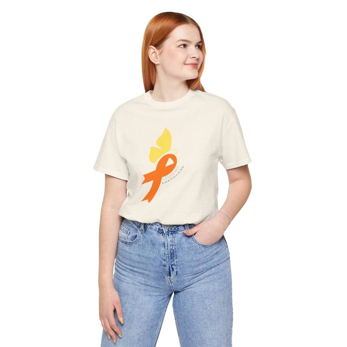 Leukemia Awareness Sweet Butterfly Tee- T-Shirt Daffodil & Alder