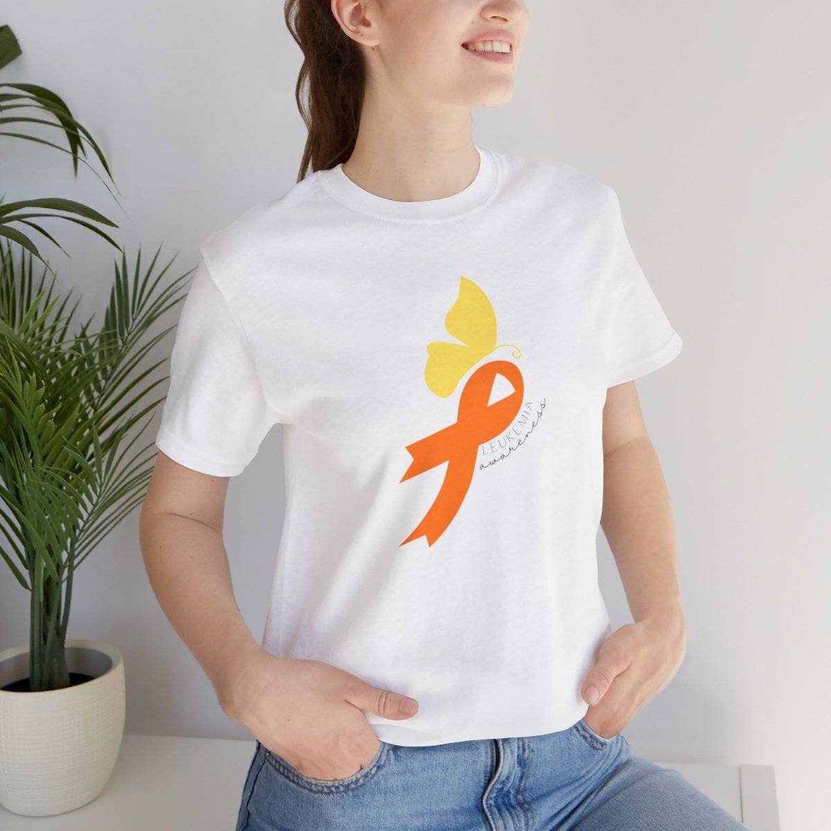 Leukemia Awareness Sweet Butterfly Tee- T-Shirt Daffodil & Alder