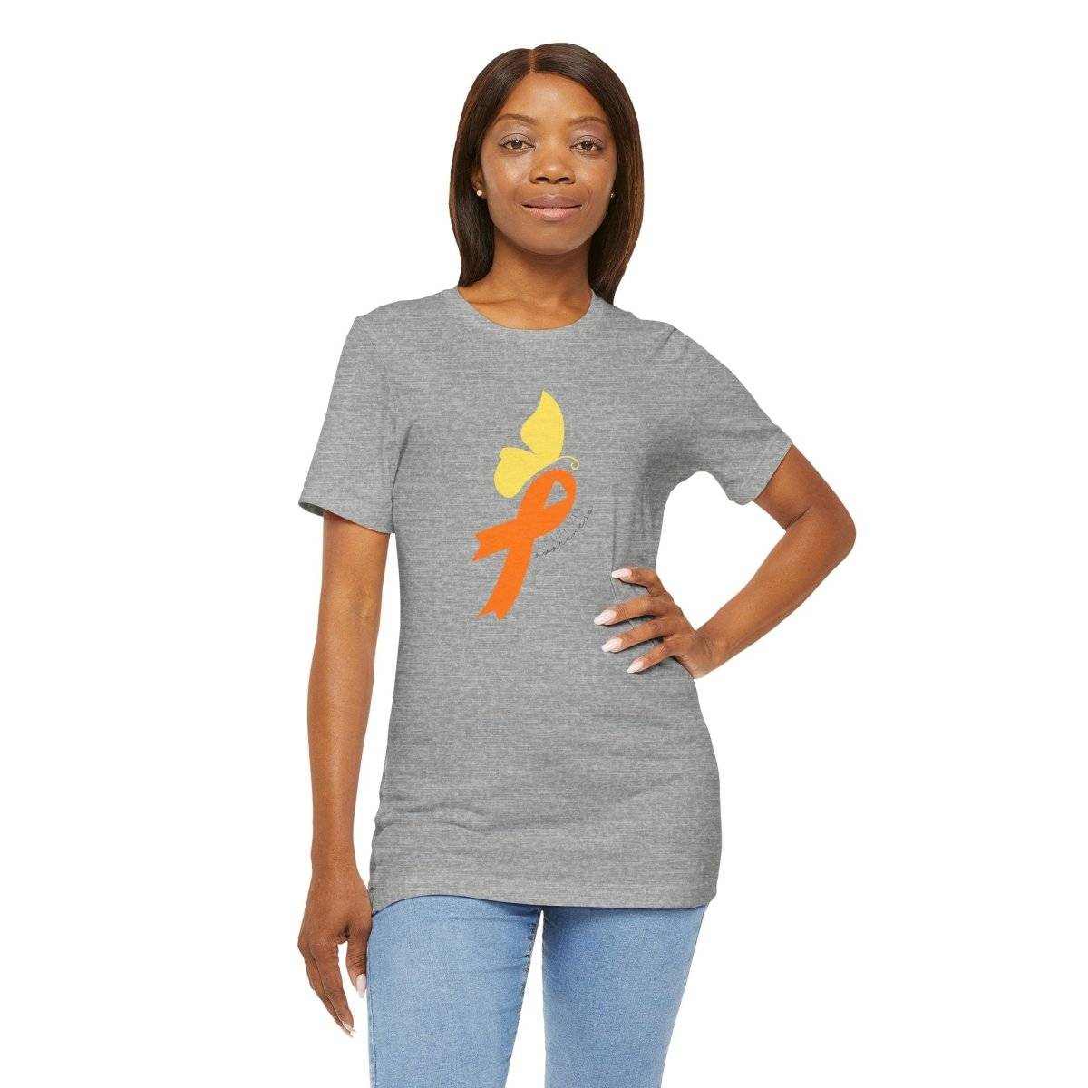 Leukemia Awareness Sweet Butterfly Tee- T-Shirt Daffodil & Alder