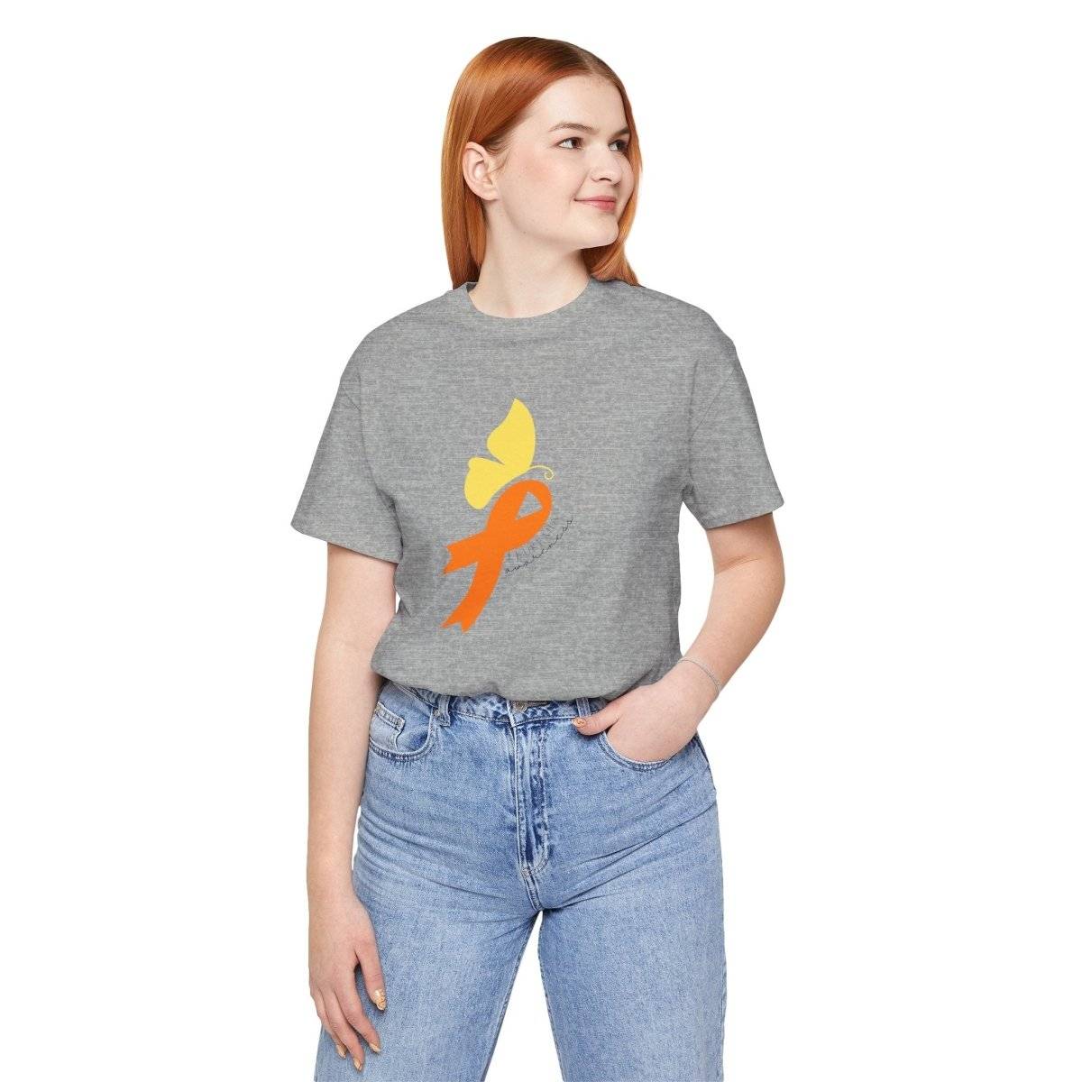 Leukemia Awareness Sweet Butterfly Tee- T-Shirt Daffodil & Alder