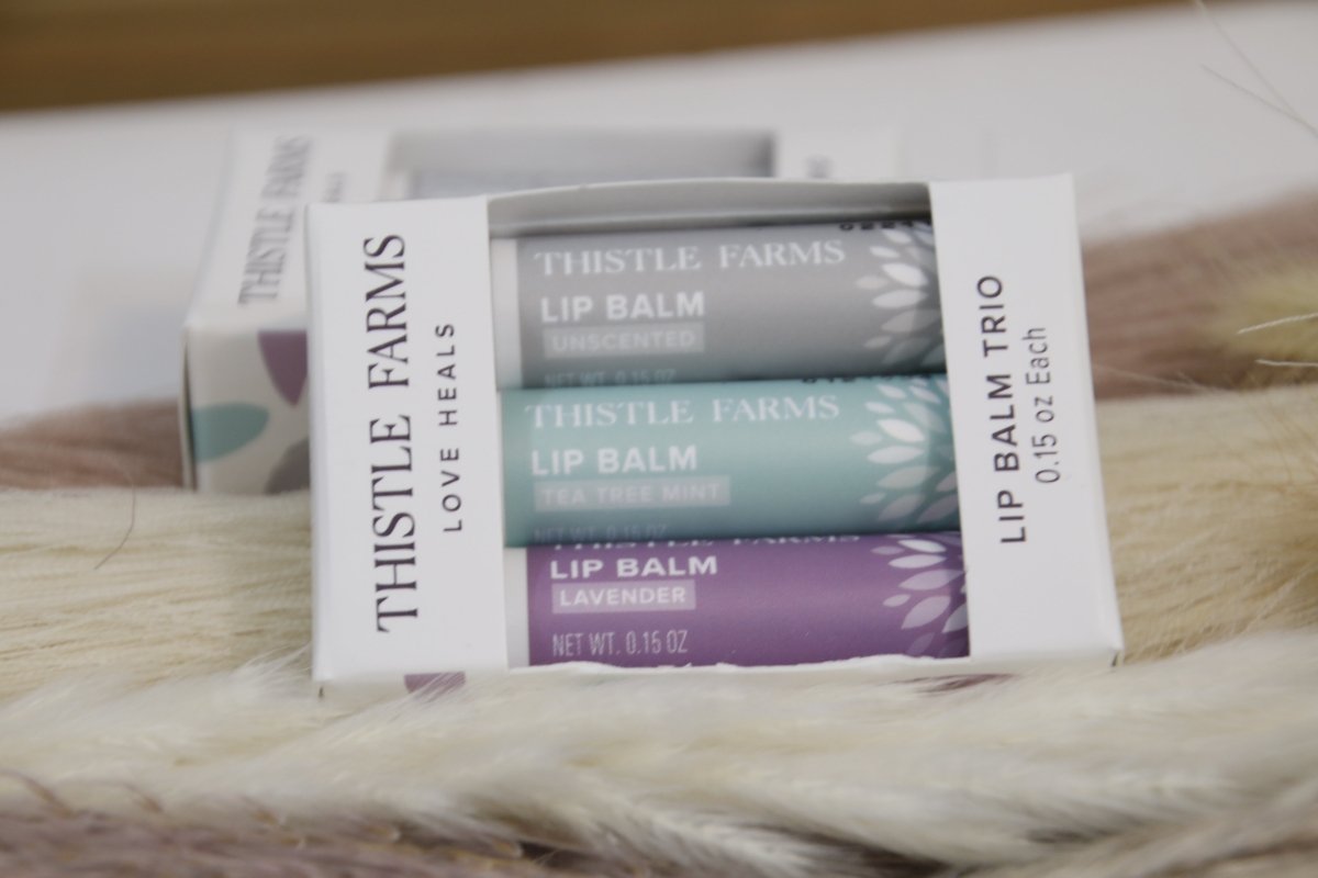 Lip Balm Trio Set - Lavender, Tea Tree Mint, Unscented - Gift Daffodil & Alder