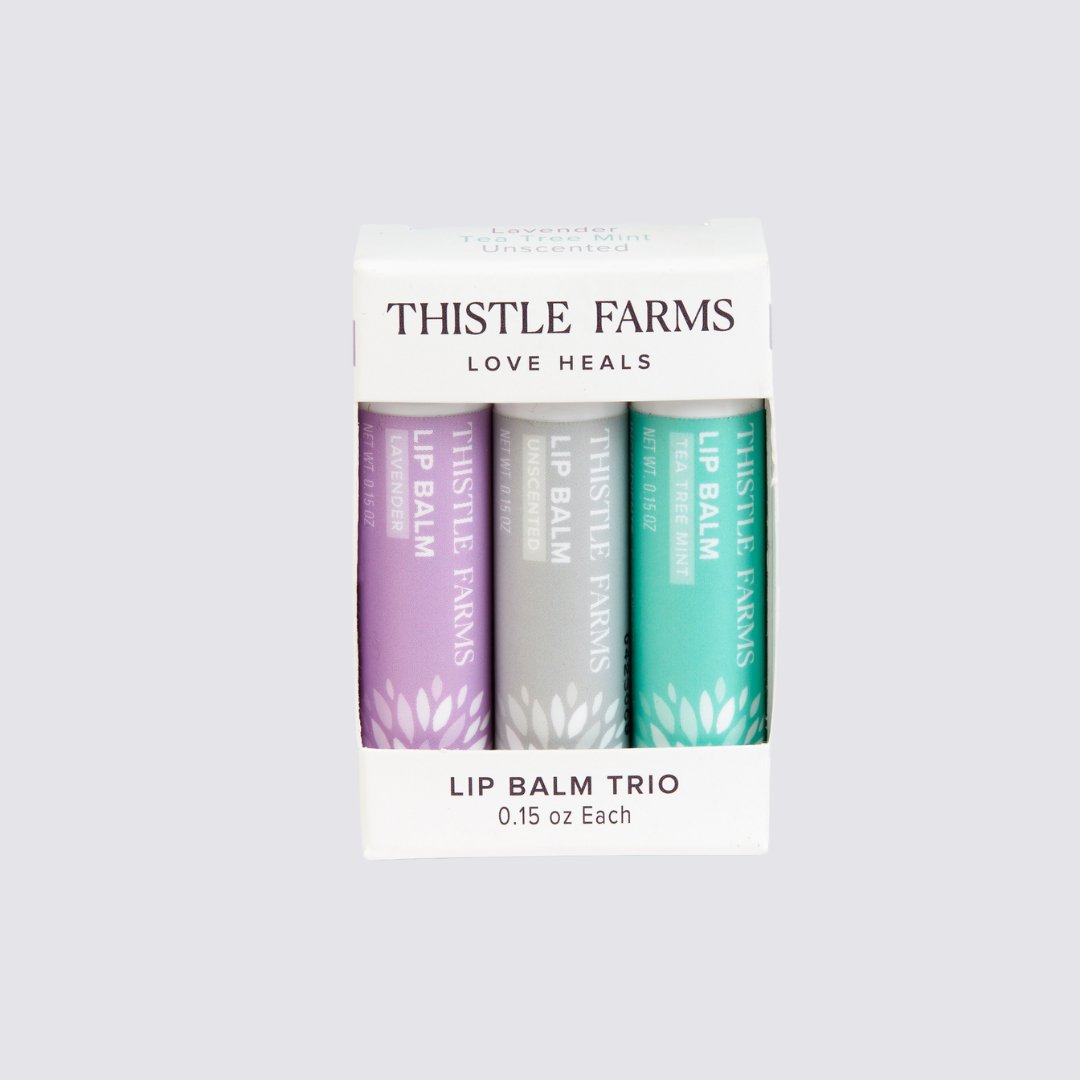 Lip Balm Trio Set - Lavender, Tea Tree Mint, Unscented - Gift Daffodil & Alder