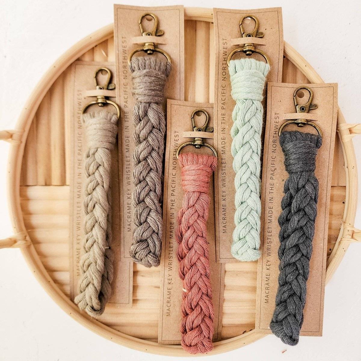 Macrame Key Wristlets - Neutrals Pack- Gift Daffodil & Alder