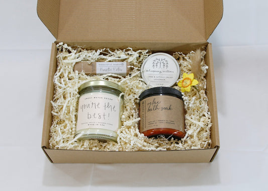 Organic Oasis Self - Care Gift Box - Gift Box Daffodil & Alder