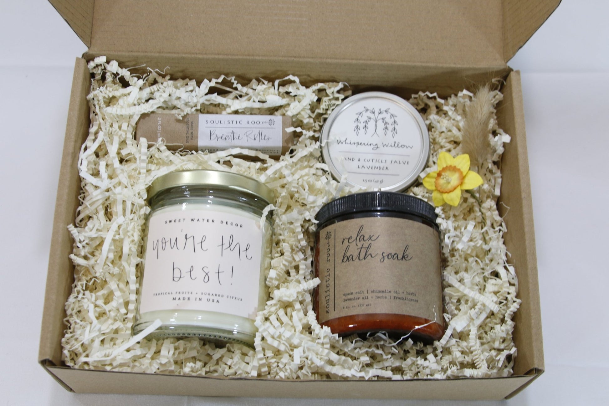 Organic Oasis Self - Care Gift Box - Gift Box Daffodil & Alder