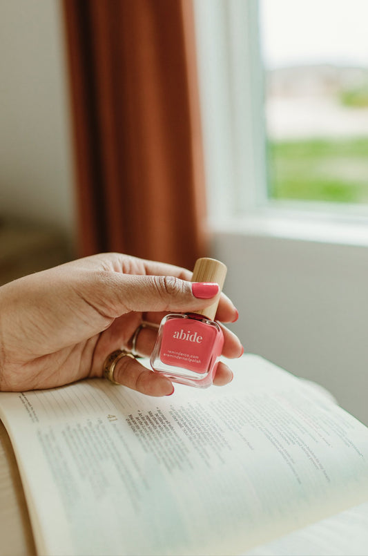 Poppy Coral Nail Polish — Abide reminder - Gift Daffodil & Alder