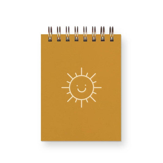 Smiling Sunshine Mini Jotter Notebook- Stationery Gift Daffodil & Alder