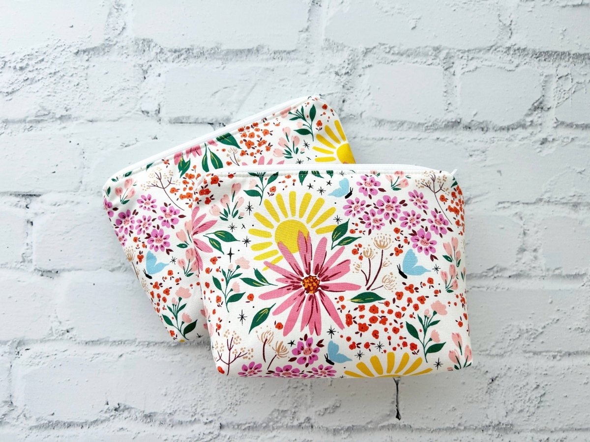 Summer Floral Small Cosmetic Bag - Accessories Daffodil & Alder