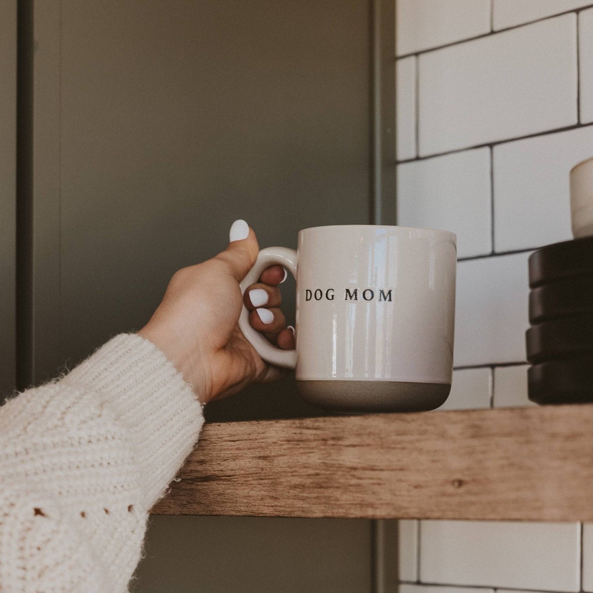 Dog Mom Stoneware Coffee Mug - Gifts & Home Decor- Daffodil & Alder