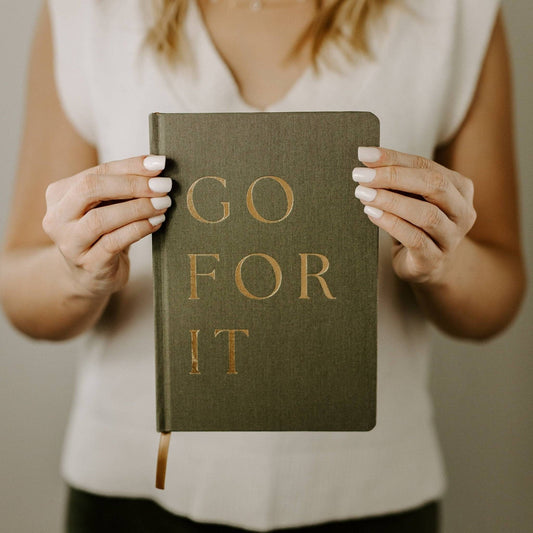 Go For It Fabric Journal - Home Decor & Gifts- Daffodil & Alder