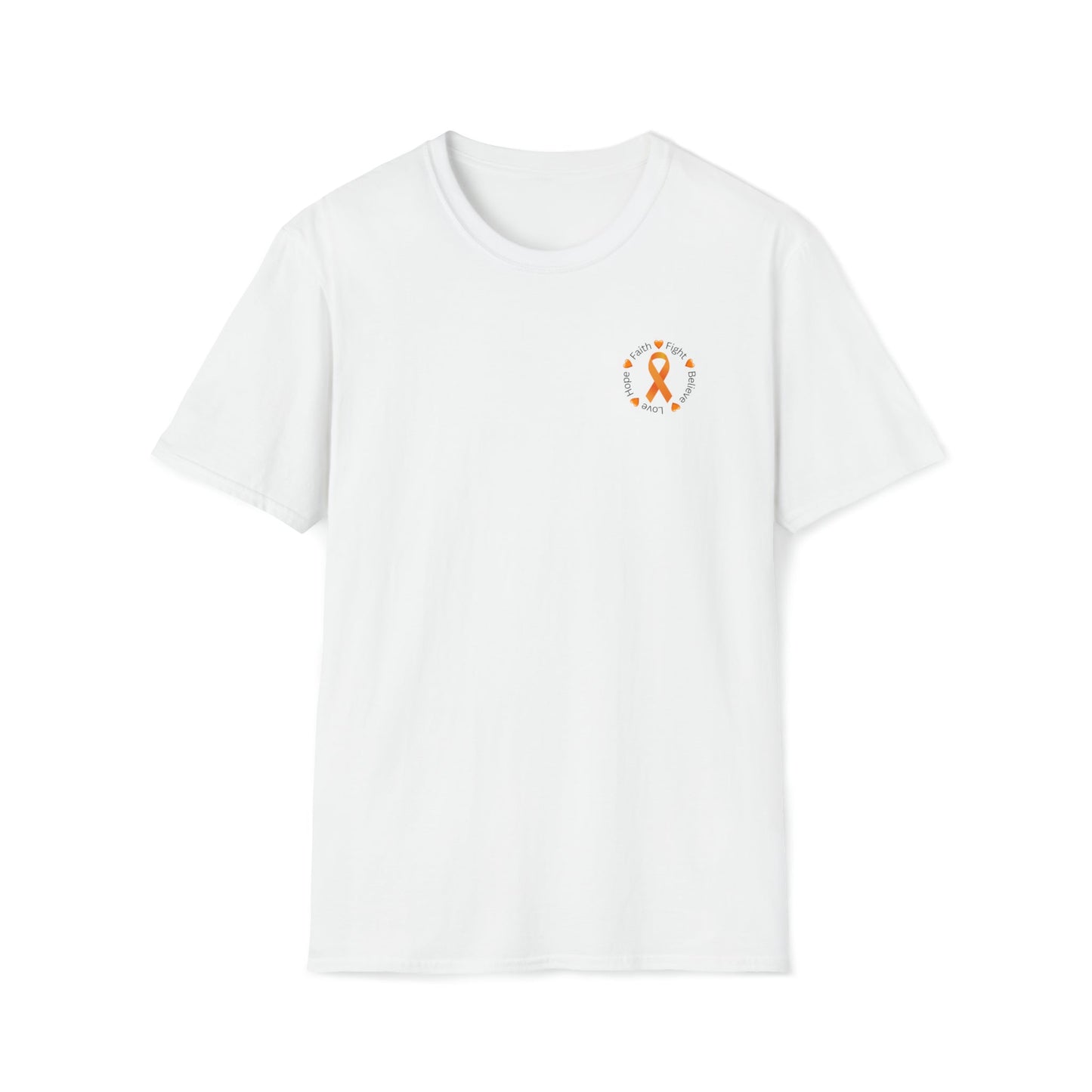 Hope love faith fight believe Leukemia awareness - Unisex Softstyle T-Shirt- T-Shirt Daffodil & Alder