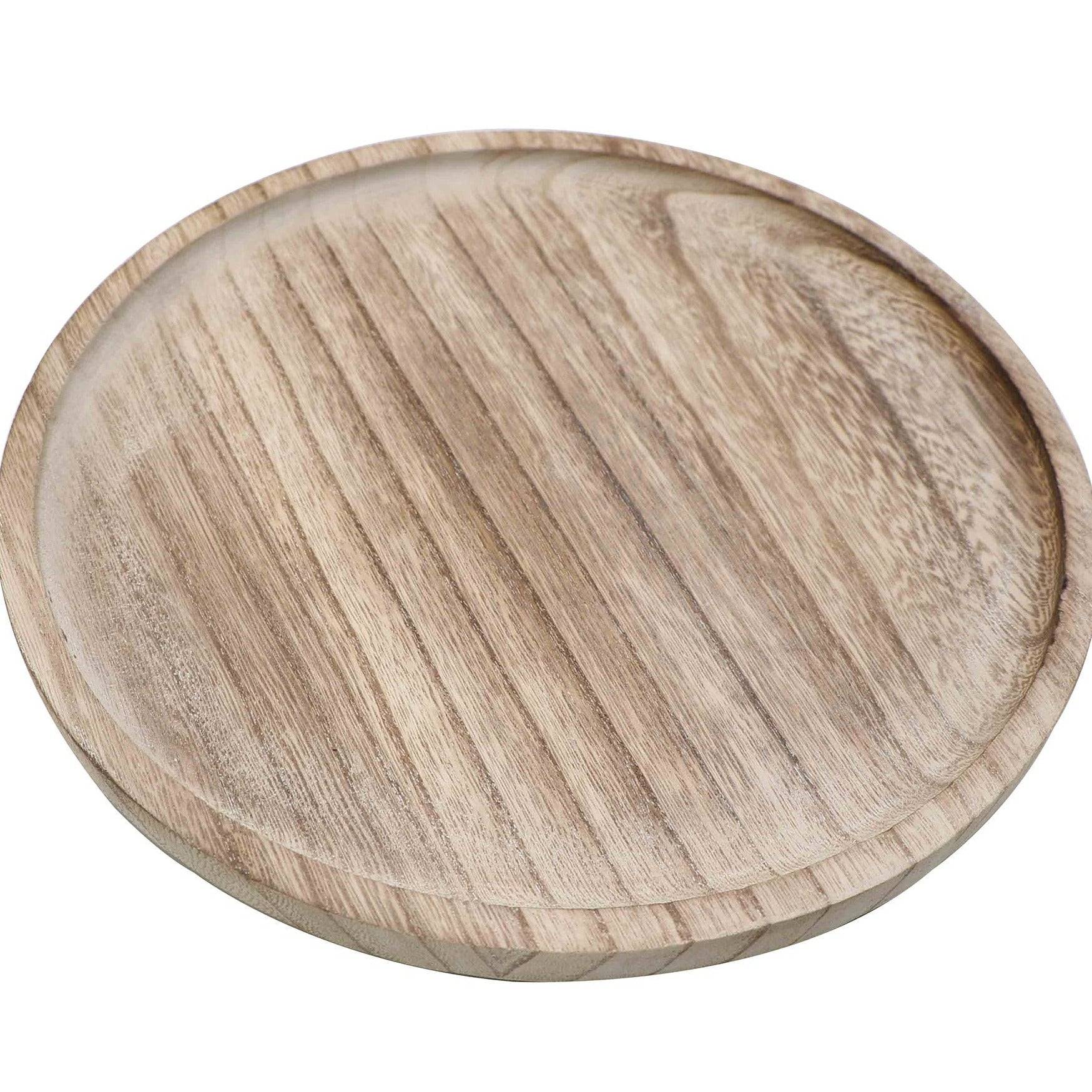 Large Rustic Round Wood Tray - Home Decor & Gifts- Daffodil & Alder