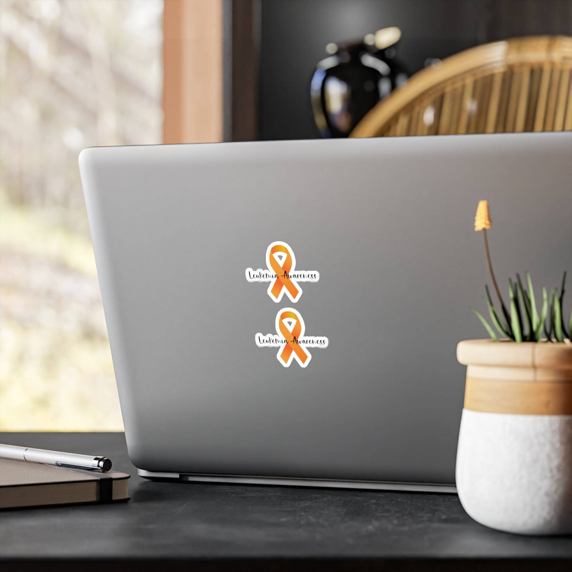 Leukemia Awareness water bottle vinyl stickers - Kiss-Cut Vinyl Decals- Paper products Daffodil & Alder