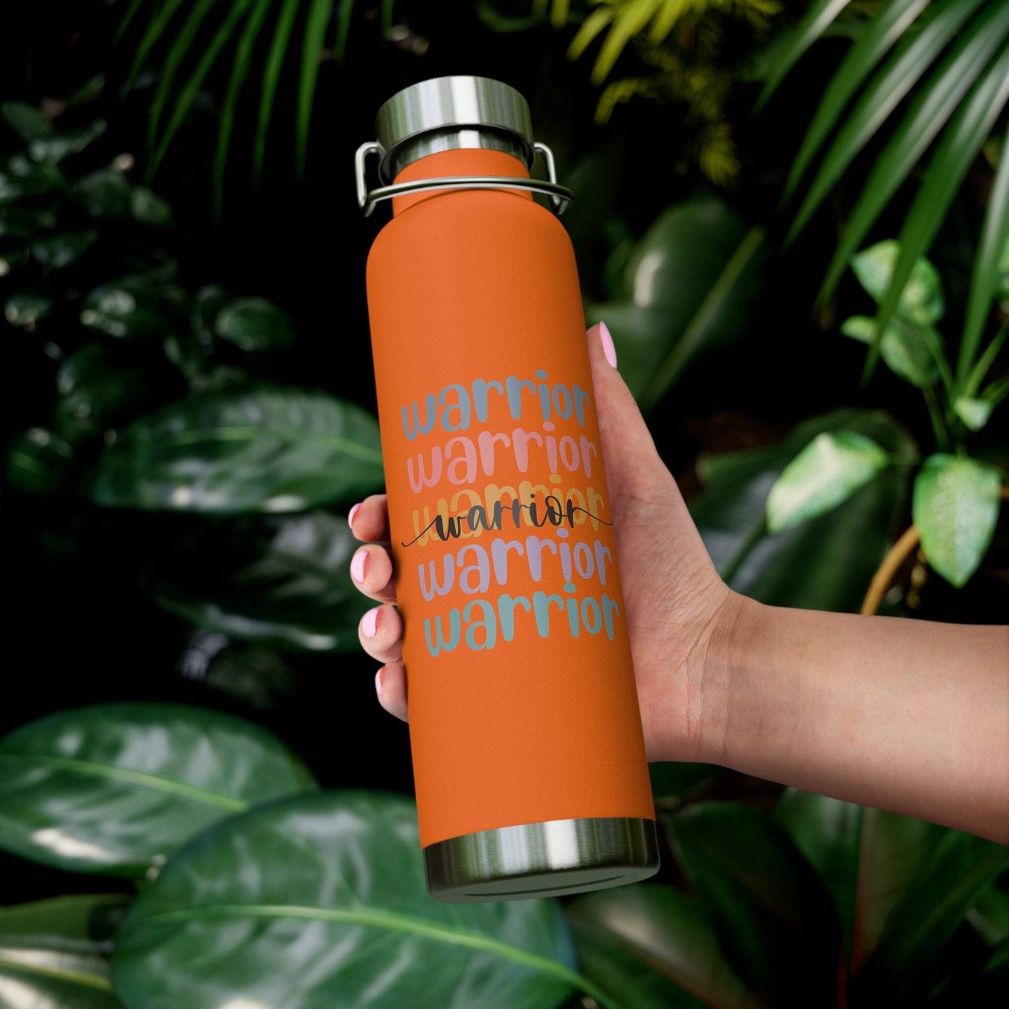 Warrior saying - Copper Vacuum Insulated Bottle, 22oz- Mug Daffodil & Alder